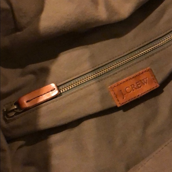 J Crew messenger canvas bag w leather details - Picture 4 of 14